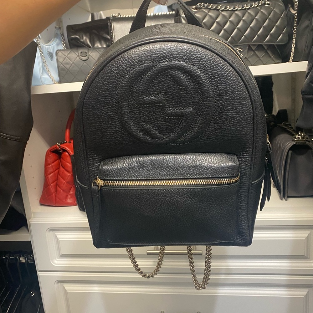 Gucci leather backpack